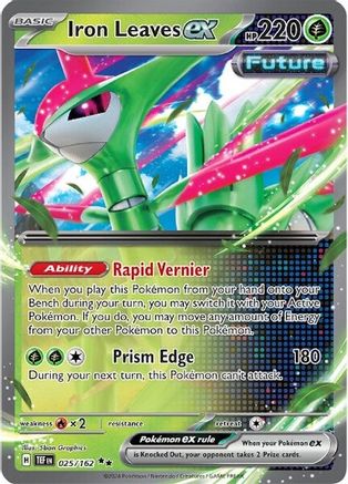 Iron Leaves ex (025/162) - STF  - Double Rare - Holofoil