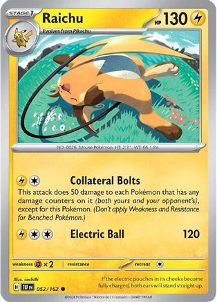 Raichu (052/162) - STF  - Common
