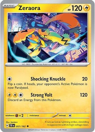 Zeraora (057/162) - STF  - Uncommon - Reverse Holofoil
