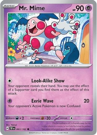 Mr. Mime (063/162) - STF  - Common - Reverse Holofoil