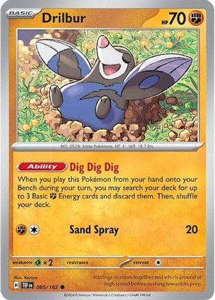 Drilbur (085/162) - STF  - Common - Reverse Holofoil