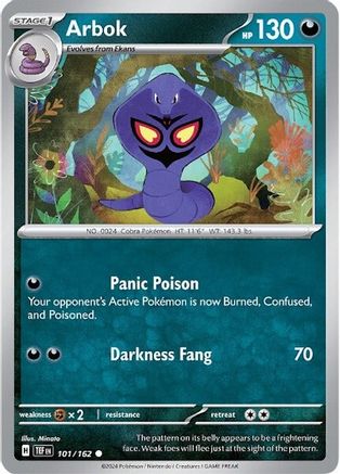 Arbok (101/162) - STF  - Common - Reverse Holofoil