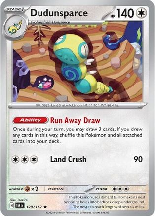 Dudunsparce (129/162) - STF  - Rare - Reverse Holofoil