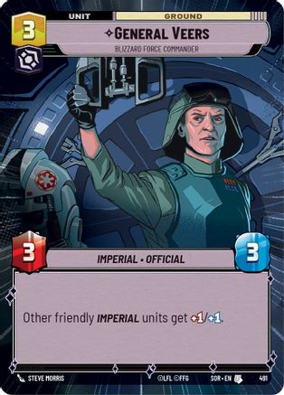 General Veers - Blizzard Force Commander (Hyperspace) (491) - SOR - Uncommon