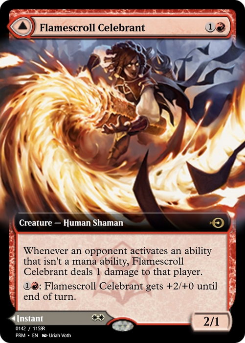 Flamescroll Celebrant // Revel in Silence (PRM-90256) - rare - Foil