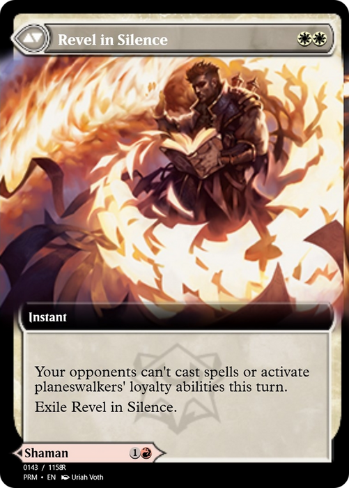 Flamescroll Celebrant // Revel in Silence (PRM-90256) - rare - Foil