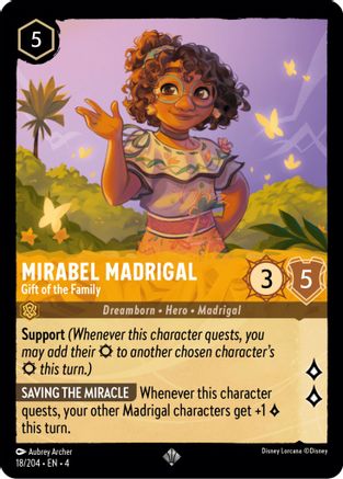 Mirabel Madrigal - Gift of the Family FRANÇAIS (18/204) - RU - Très Rare - Cold Foil