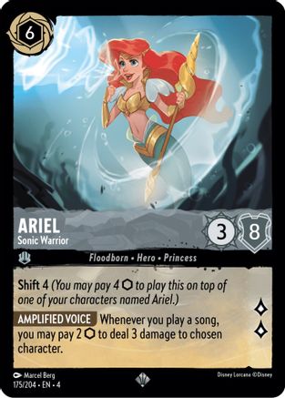 Ariel - Sonic Warrior (175/204) - Super Rare - Cold Foil