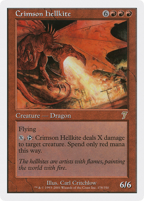 Crimson Hellkite (7ED-178) - rare