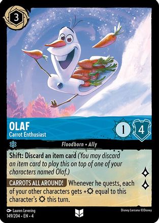 Olaf - Carrot Enthusiast (149/204) - Uncommon - Cold Foil