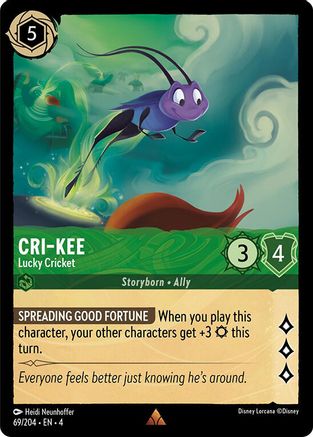 Cri-Kee - Lucky Cricket (69/204) - Rare - Cold Foil