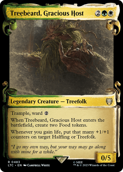 Treebeard, Gracious Host (LTC-483) - rare: (Showcase) - Foil