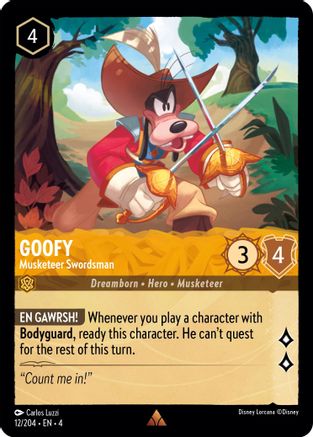Goofy - Musketeer Swordsman (12/204) - Rare