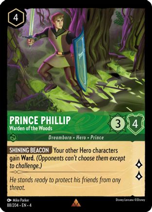 Prince Phillip - Warden of the Woods (88/204) - Rare - Cold Foil