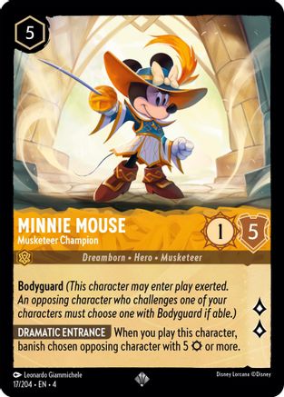 Minnie Mouse - Musketeer Champion FRANÇAIS (17/204) - RU - Très Rare