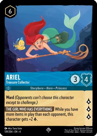 Ariel - Treasure Collector (139/204) - Super Rare - Cold Foil