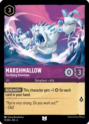 Marshmallow - Terrifying Snowman (51/204) - Uncommon - Cold Foil