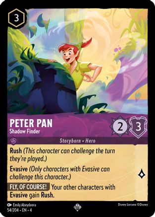 Peter Pan - Shadow Finder (54/204) - Super Rare