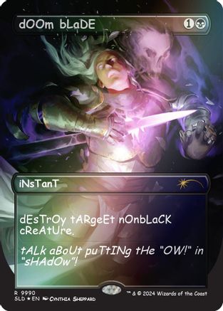 dOOm bLaDE (Rainbow Foil) (SLD-9990) - rare - Foil