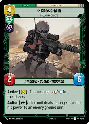 Crosshair - Following Orders (087/262) - SOTG - Uncommon