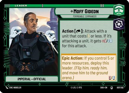 Moff Gideon - Formidable Commander (007/262) - SOTG - Special