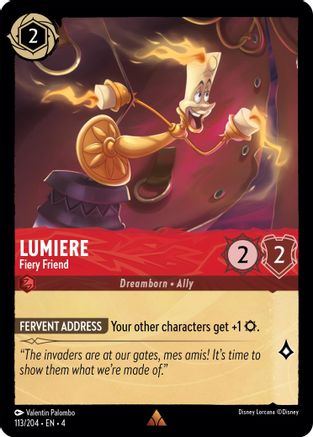 Lumiere - Fiery Friend (113/204) - Rare - Cold Foil