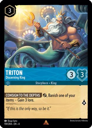 Triton - Discerning King (159/204) - Rare - Cold Foil