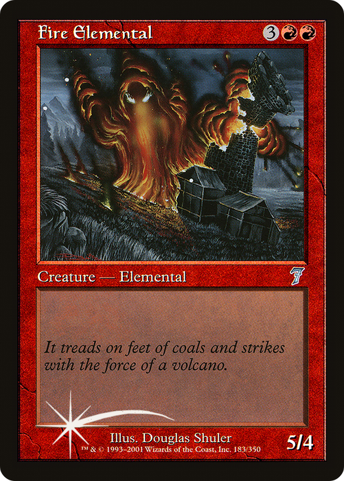 Fire Elemental (7ED-183★) - uncommon - Foil