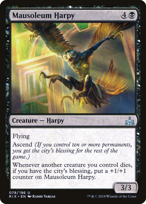 Mausoleum Harpy (RIX-078) - uncommon