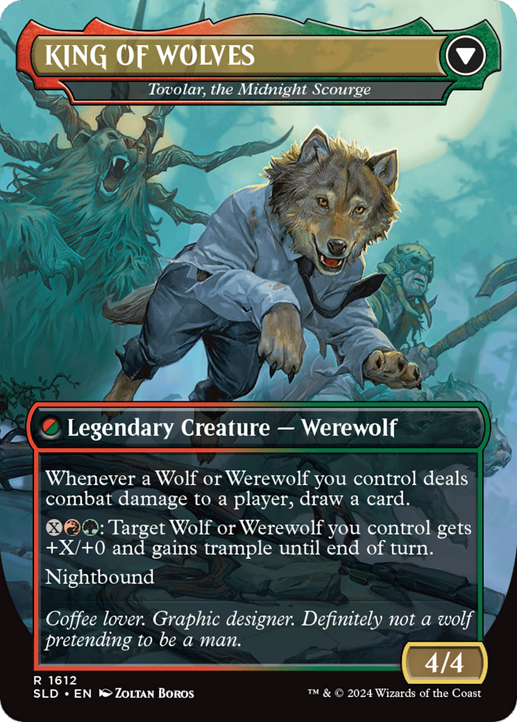 Tovolar, Dire Overlord // Tovolar, the Midnight Scourge (SLD-1612) - rare (Borderless)