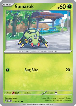 Spinarak (004/167) - STM  - Common - Reverse Holofoil