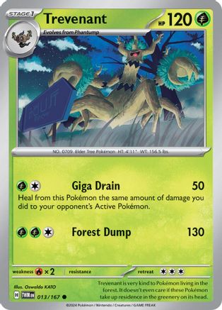 Trevenant (013/167) - STM  - Common - Reverse Holofoil