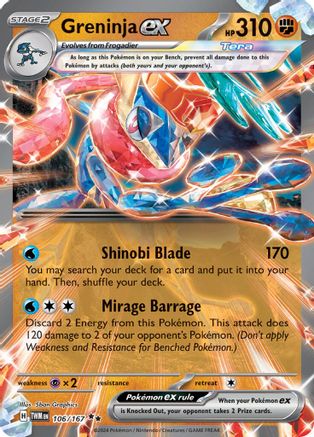 Greninja ex (106/167) - STM  - Double Rare - Holofoil