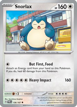 Snorlax (136/167) - STM  - Uncommon - Reverse Holofoil