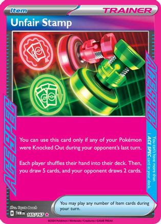 Unfair Stamp (165/167) - STM  - ACE SPEC Rare - Holofoil