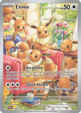 Eevee (188/167) - STM  - Illustration Rare - Holofoil