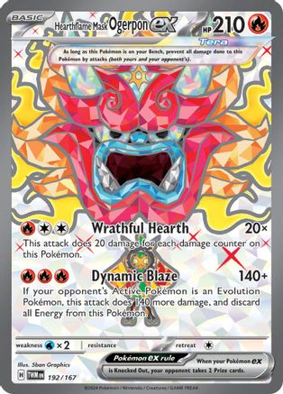 Hearthflame Mask Ogerpon ex (192/167) - STM  - Ultra Rare - Holofoil