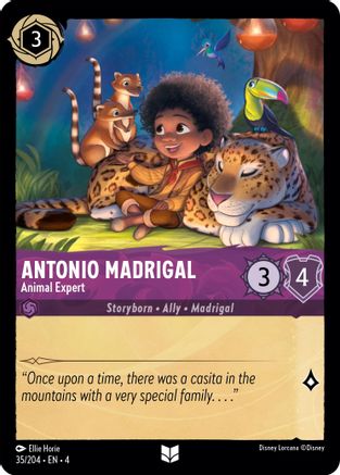 Antonio Madrigal - Animal Expert (35/204) - Uncommon - Cold Foil