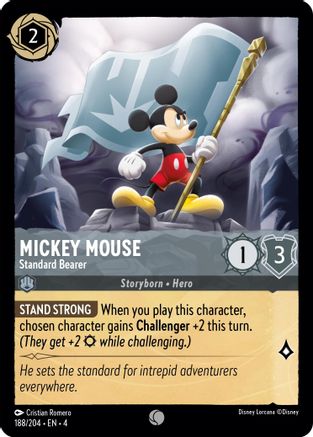 Mickey Mouse - Standard Bearer (188/204) - Common - Cold Foil