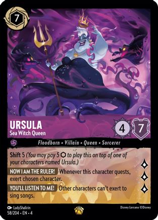 Ursula - Sea Witch Queen (58/204) - Legendary - Cold Foil