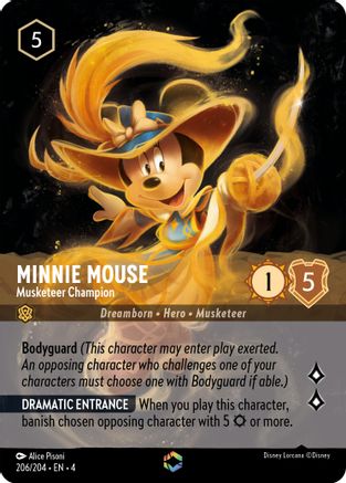 Minnie Mouse - Musketeer Champion (Enchanted) FRANÇAIS (206/204) - RU - Enchantée - Holofoil