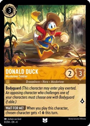 Donald Duck - Musketeer Soldier (8/204) - Uncommon