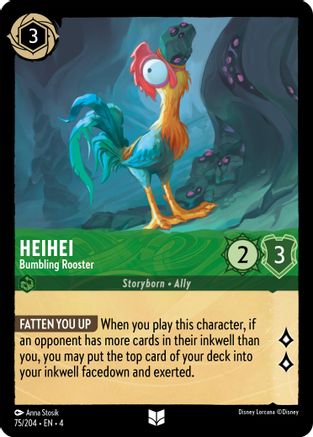 Heihei - Bumbling Rooster (75/204) - Uncommon - Cold Foil