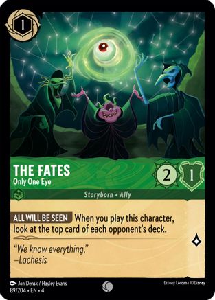 The Fates - Only One Eye (89/204) - Common - Cold Foil