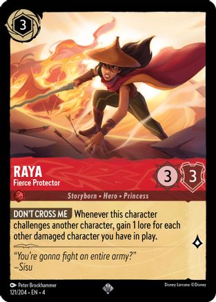 Raya - Fierce Protector (121/204) - Super Rare