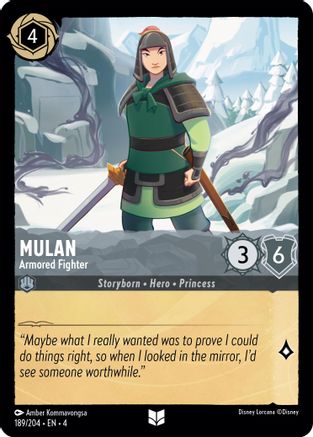 Mulan - Armored Fighter (189/204) - Uncommon
