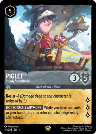 Piglet - Sturdy Swordsman (191/204) - Legendary