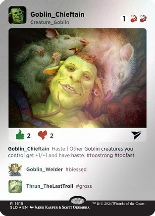 Goblin Chieftain (Rainbow Foil) (SLD-1615) - rare - Foil