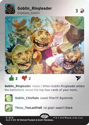 Goblin Ringleader (Rainbow Foil) (SLD-1616) - rare - Foil