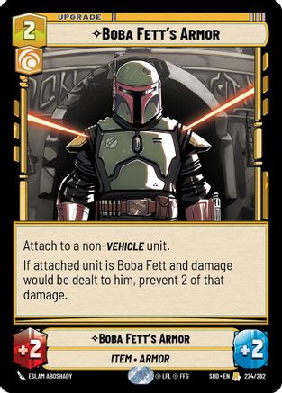 Boba Fett's Armor (224/262) - SOTG - Rare - Foil